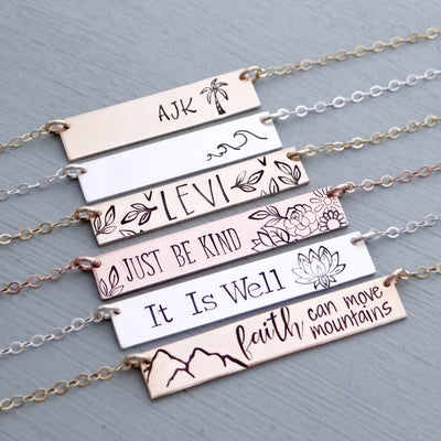 Best-Selling ✨ Personalized Bar Necklace ✨